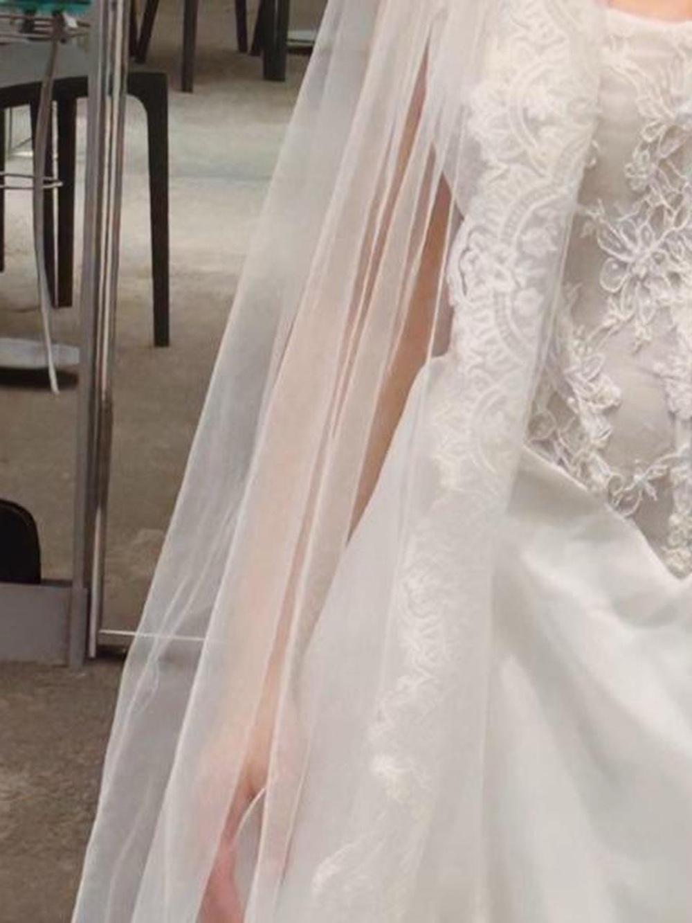 David’s bridal wedding dress size 14 Aline